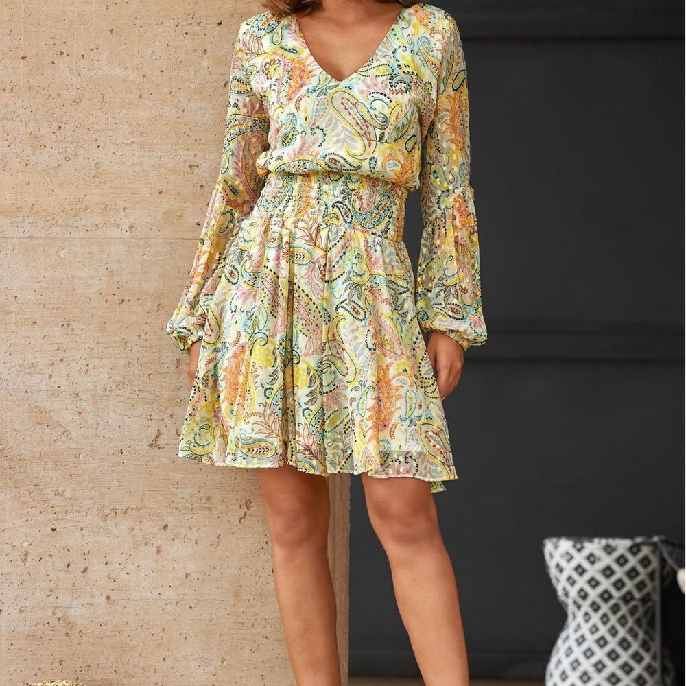 Boston proper Paisley Print Dress